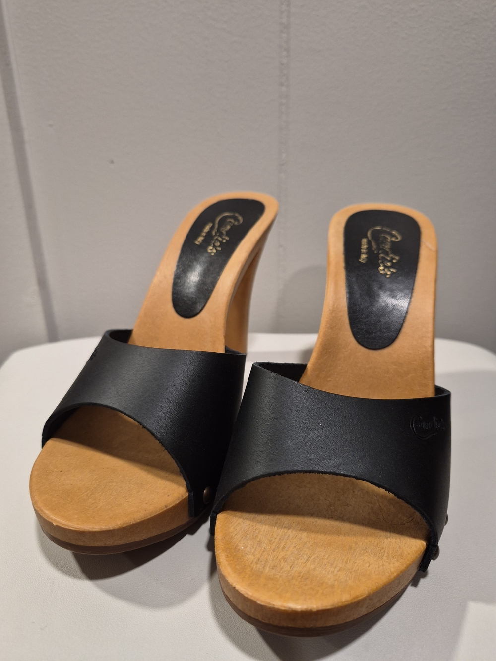 Candies Black Leather Heel